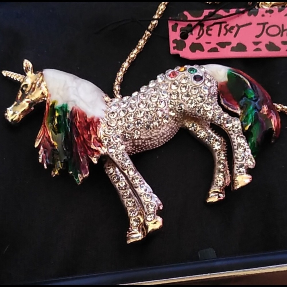 Betsey Johnson Whimsical Unicorn Pendant